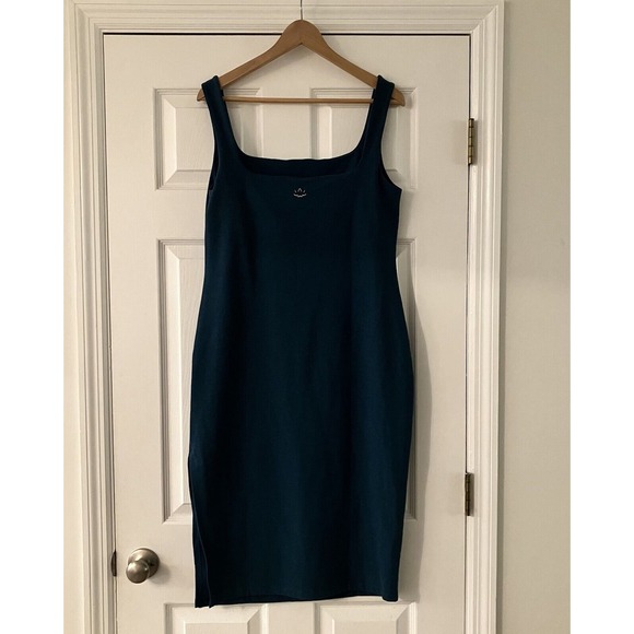 Beyond Yoga Womens Size 1X Green Spacedye Icon Midi Dress‎ Sleeveless Stretch - Picture 3 of 12